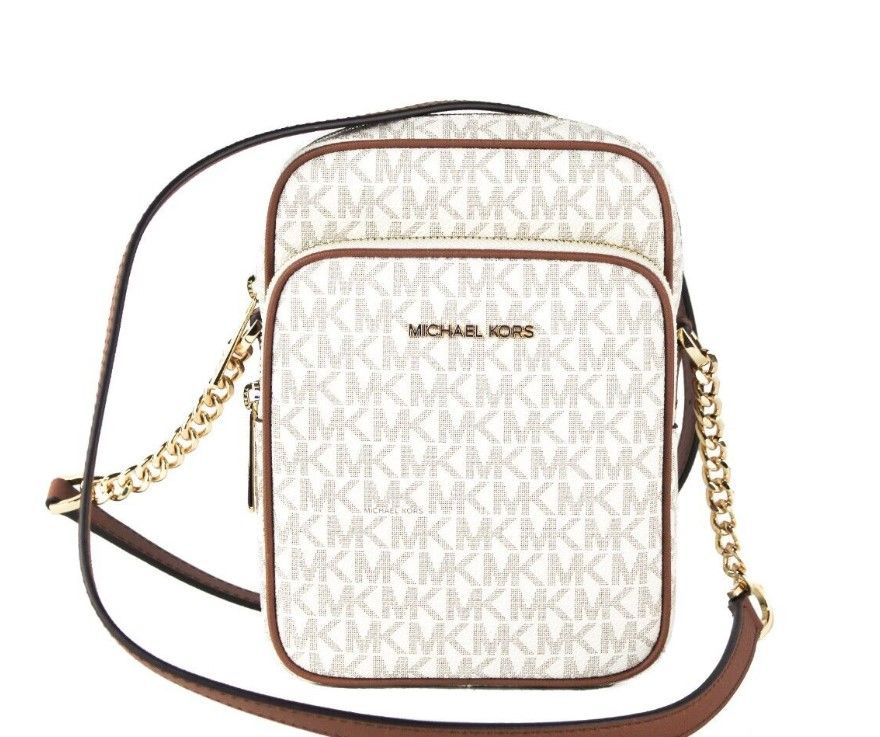 

Michael Kors Jet Set Medium PVC North South Chain сумка через плечо женская сумка цвета слоновой кости, Бежевый, Michael Kors Jet Set Medium PVC North South Chain сумка через плечо женская сумка цвета слоновой кости