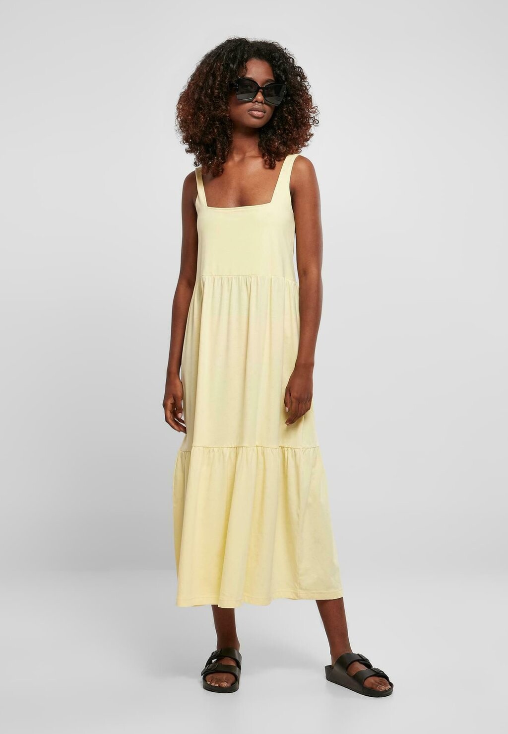 

Платье из джерси 7/8 Length Valance Summer Urban Classics, нежно-желтое