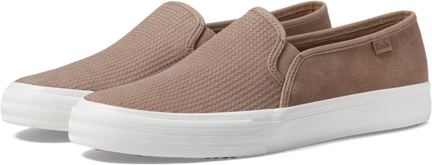 

Кроссовки Double Decker Slip On Keds, цвет Tan Houndstooth