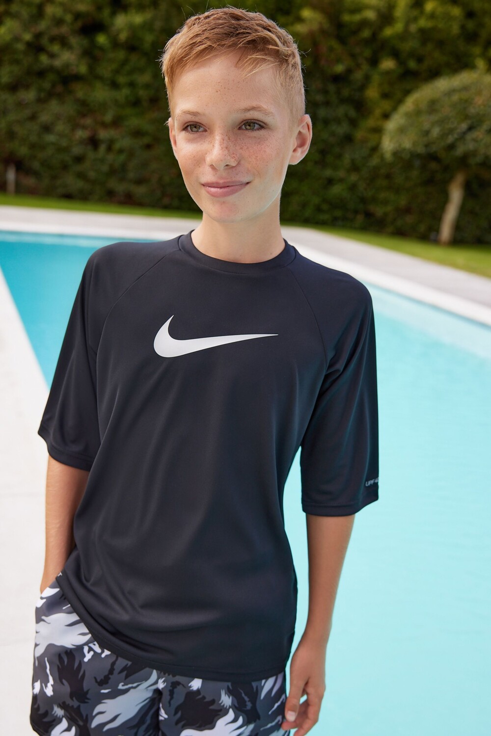 

Плавка с короткими рукавами Sun Safe Hydroguard Nike, черный