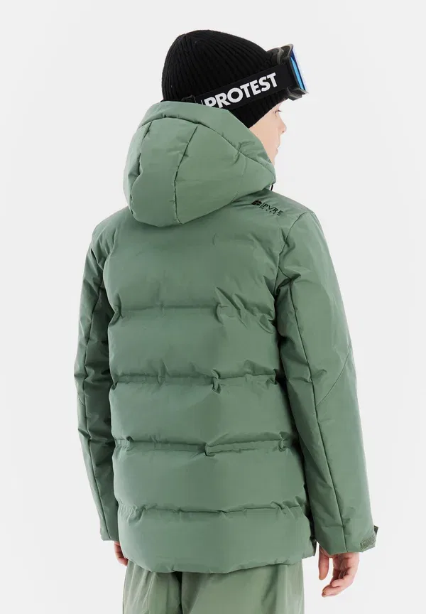 Куртка сноубордическая Protest Tumber jr snowboard jacket, зелено-аспидный — фото 3