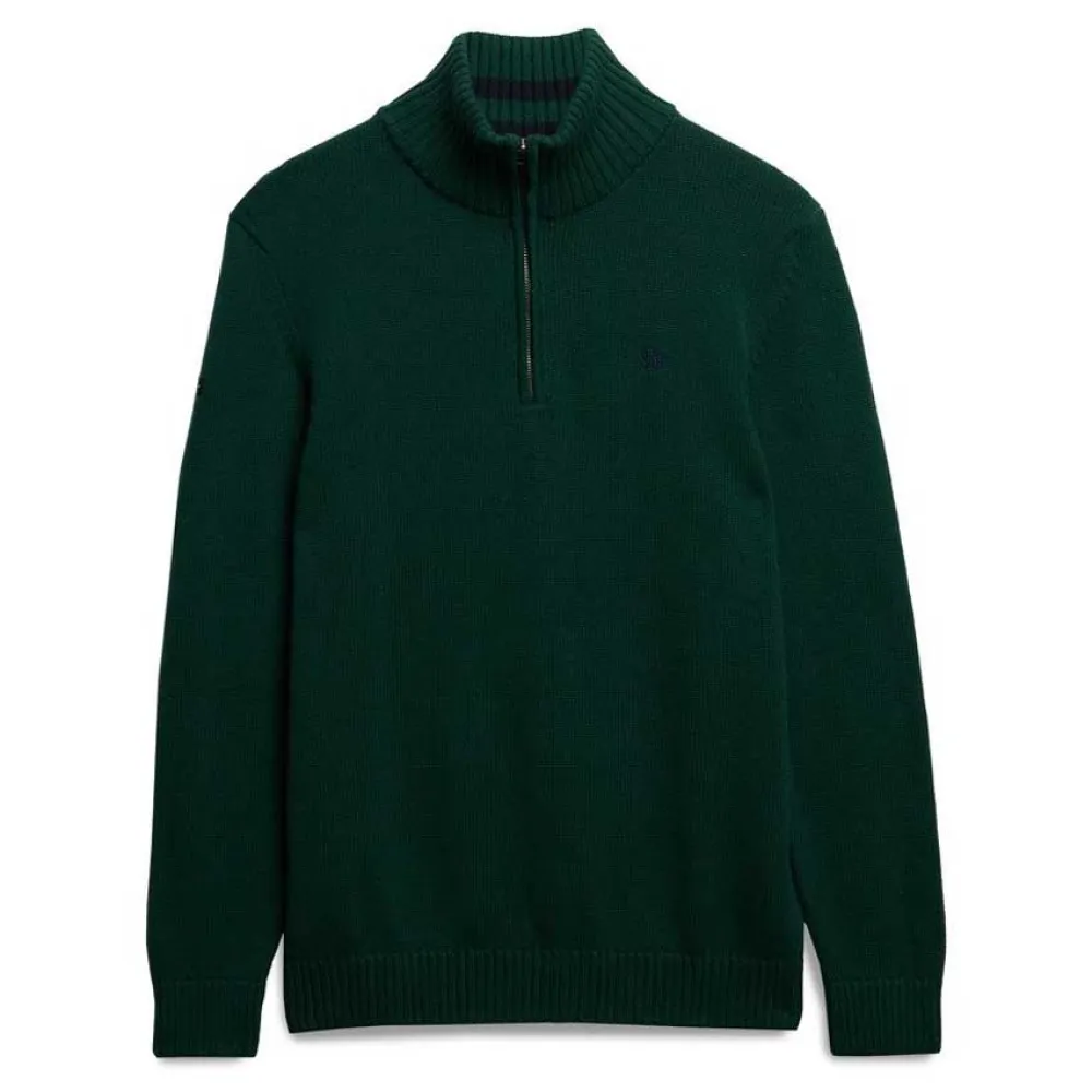 

Свитер Superdry M6110706A half zip, зеленый