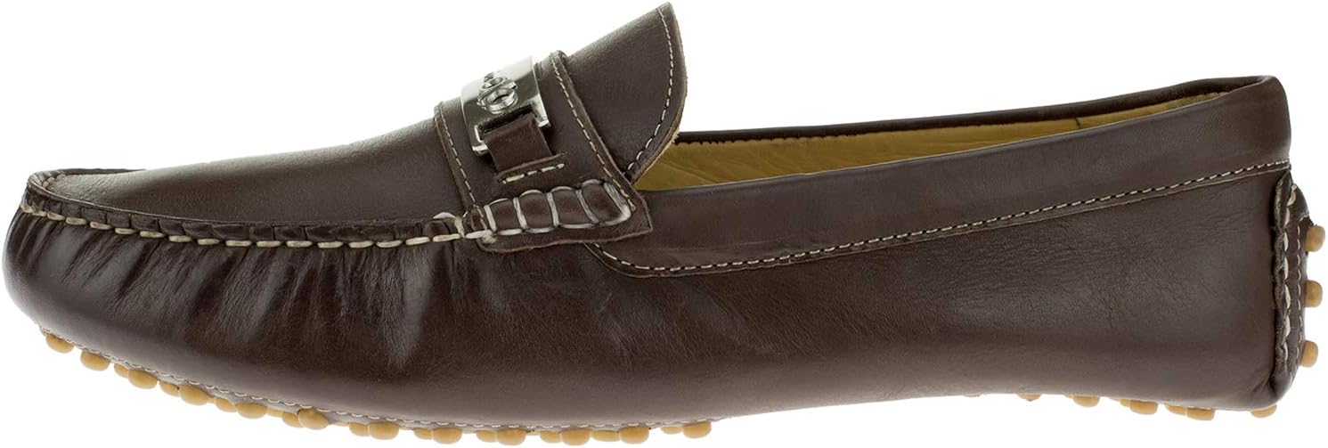 Мужские кожаные мокасины DTI BB Signature Drenot Slip-On для вождения Dti Darya Trading, коричневый — фото 2