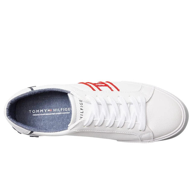 Кроссовки Tommy Hilfiger, белые, с круглым носком, низкие, мужские, повседневные, GAL12 Tommy Hilfiger, белый — фото 2