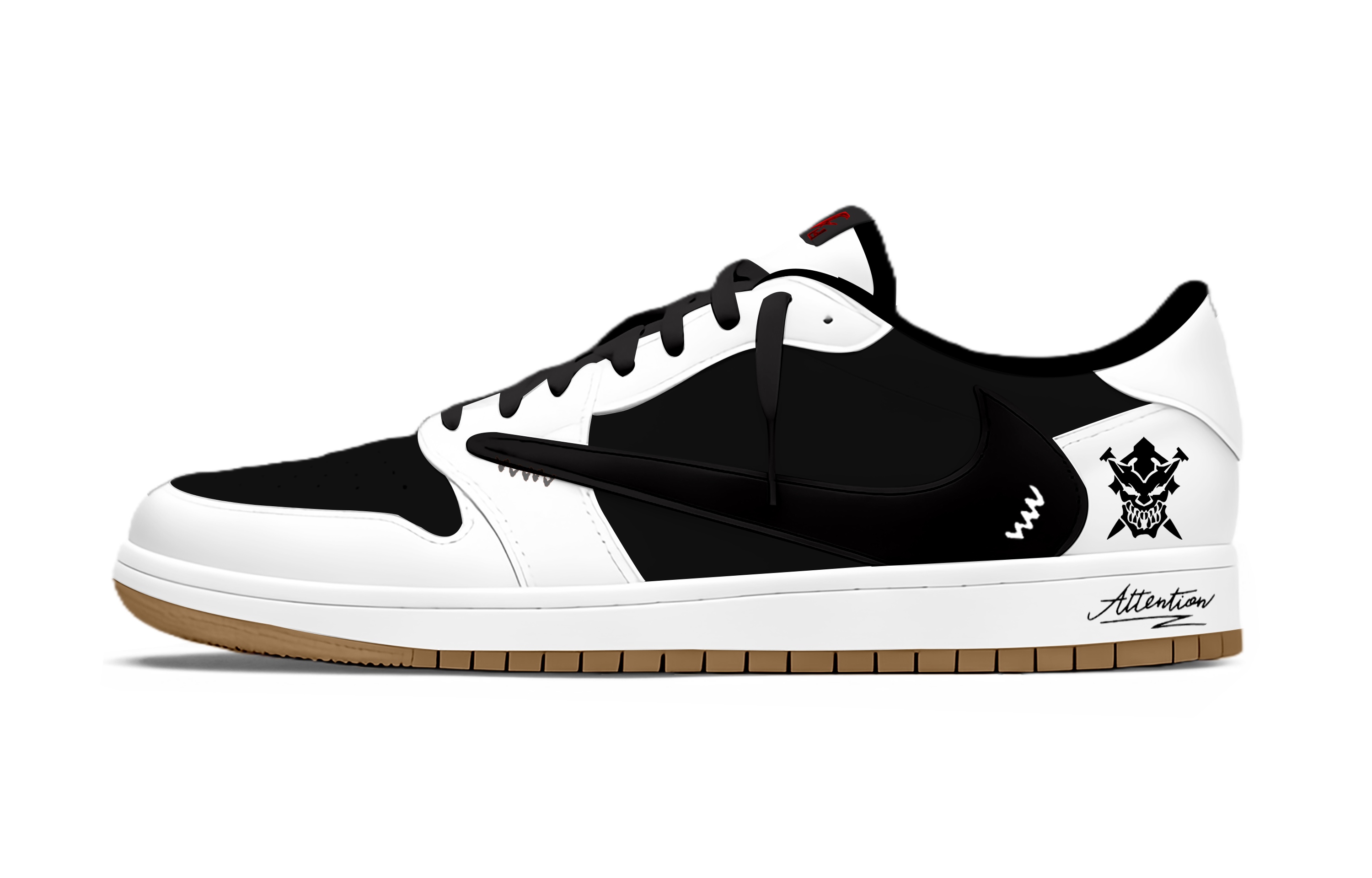 

Jordan Travis Scott x Air 1 Black Checkered White Pigeon Travis Scott X AJ1 Low Cushioning Low top