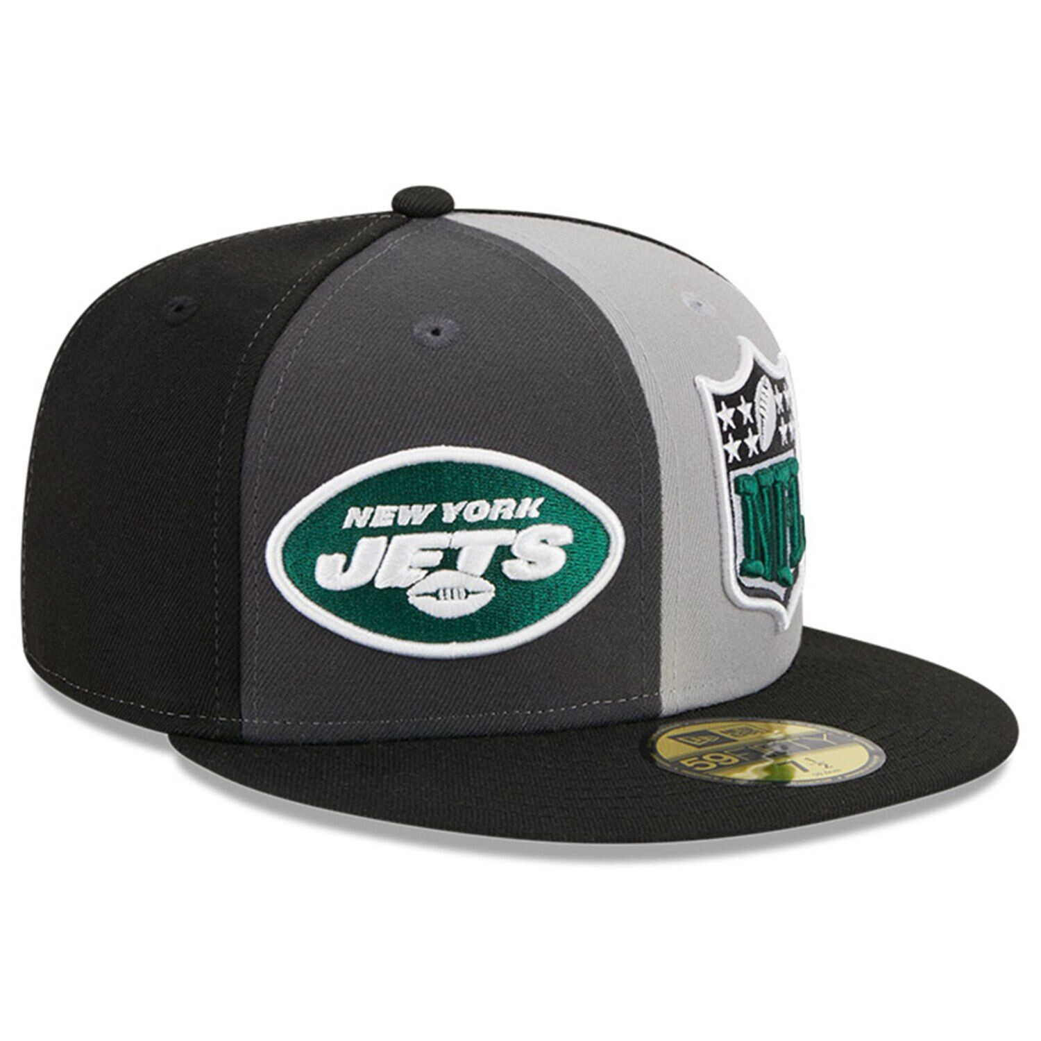 

Мужская кепка New Era серо-черная New York Jets 2023 Sideline 59FIFTY