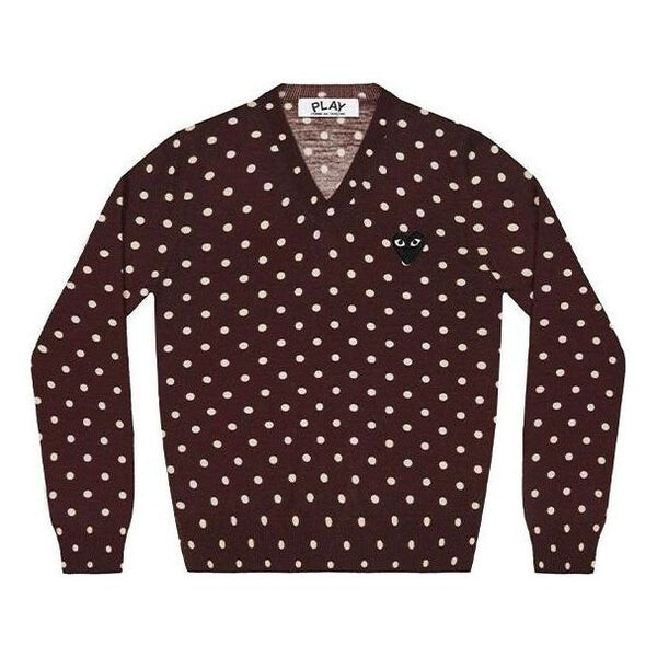 

Свитер polka dot sweater black emblem 'burgundy' Comme Des Garcons Play, бургундия