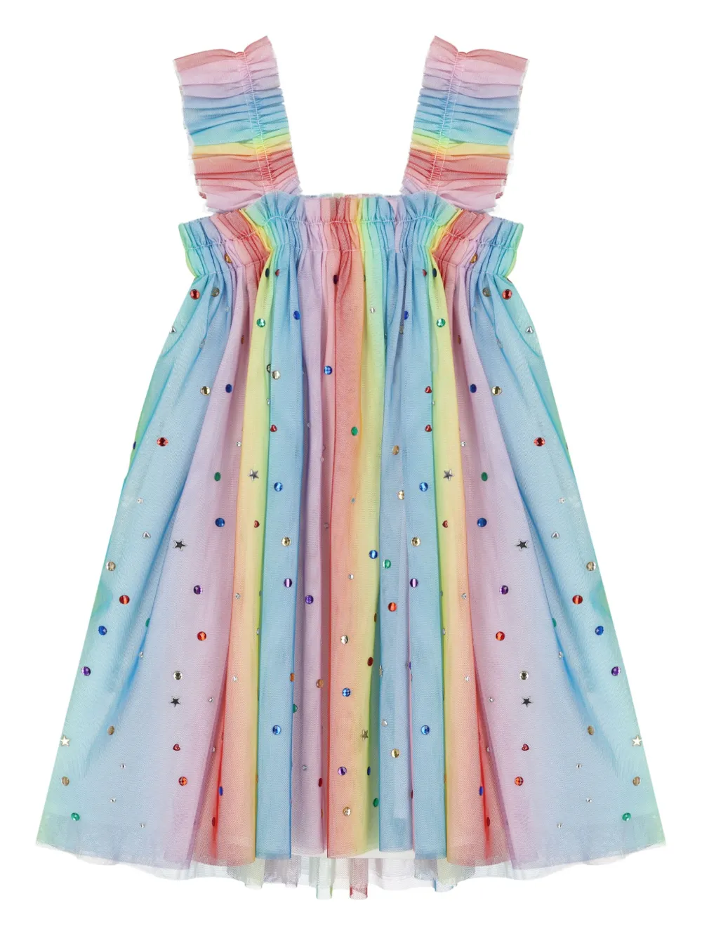 

Декорированное платье из тюля Stella McCartney Kids, синий