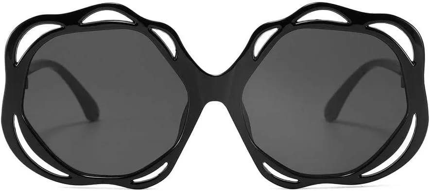 

2027 Женские солнцезащитные очки в крупной оправе Модные солнцезащитные очки в свежей оправе для женщин Модные пляжные солнцезащитные козырьки UV400 MTZJH, Black