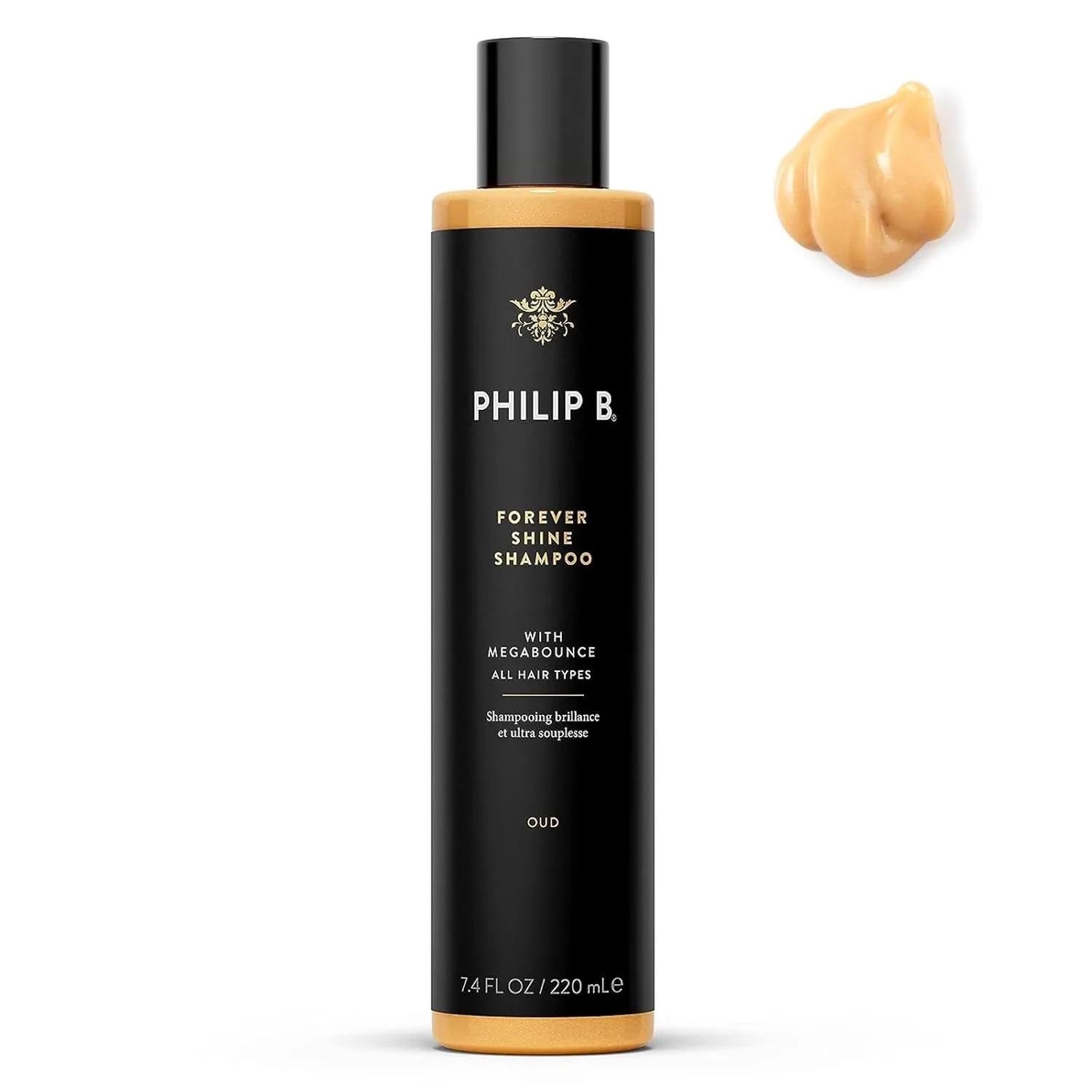 PHILIP B Forever Shine шампунь, 220 мл - объемный очищающий шампунь с нотами чистого ауда для гладкости и блеска, против пушистости, для всех типов волос 219 мл (220 мл) (.)