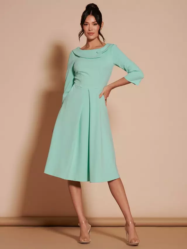 

Платье Jolie Moi Fold Neck Midi, цвет light/green