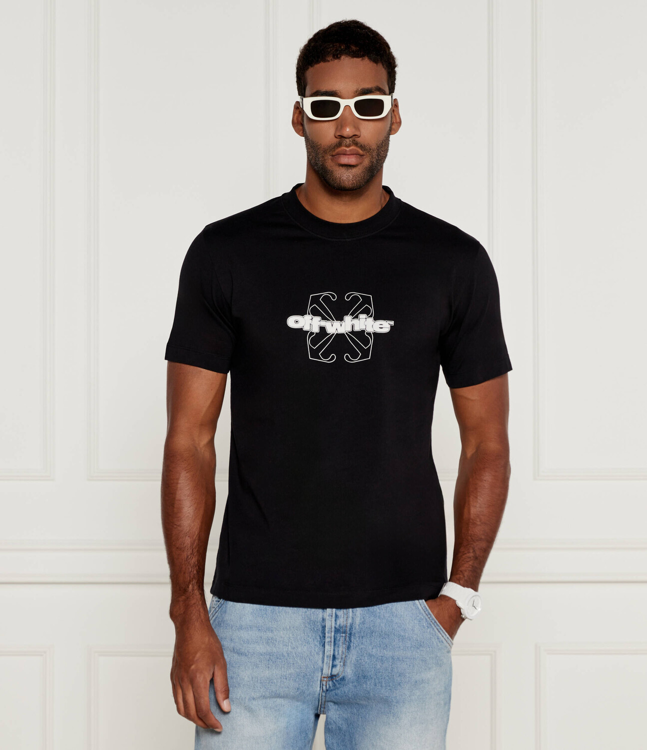 

Футболка OFF-WHITE Flock arrow Regular Fit, черный