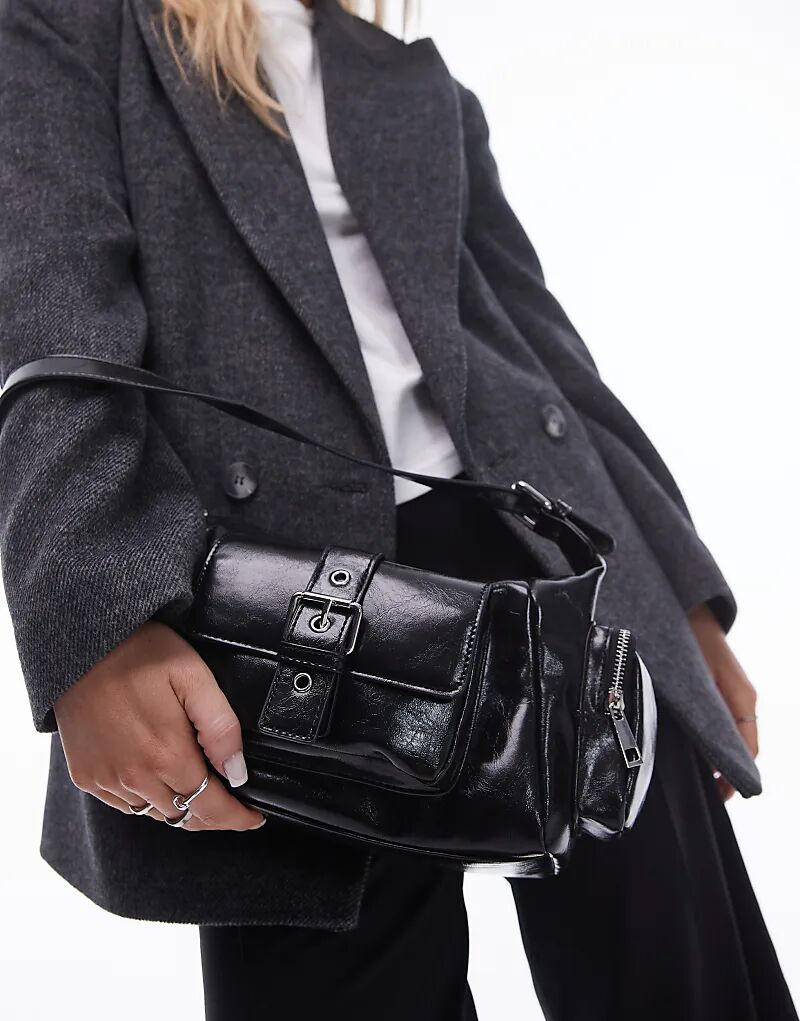 

Сумка через плечо Saskia pocket черного цвета Topshop