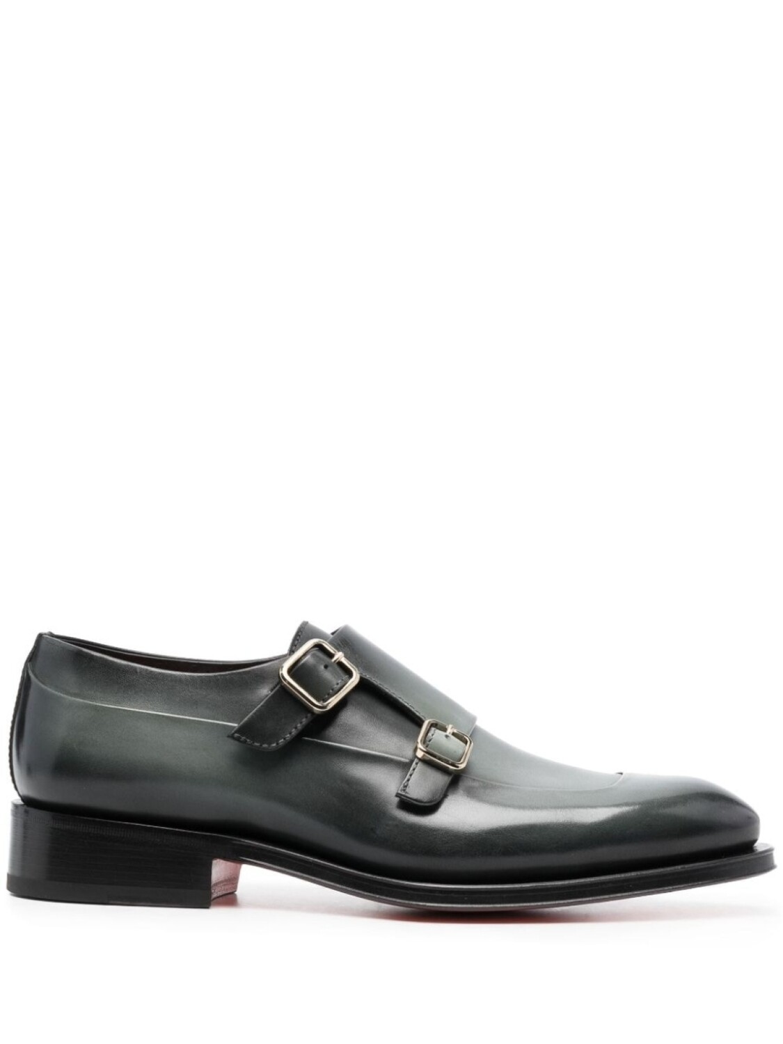

Santoni туфли монки с миндалевидным носком, зеленый