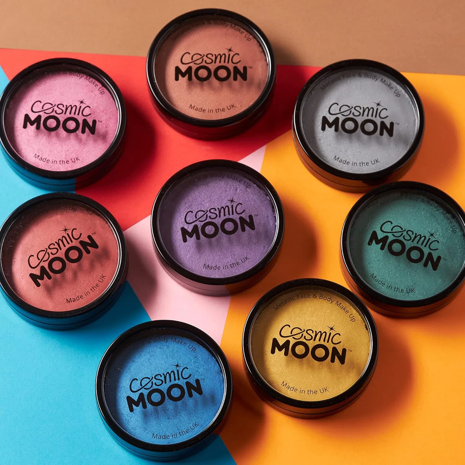 Профессиональный аквагрим Cosmic Moon Metallic Face Paint, розовое золото Cosmic Moon, Rose Gold — фото 4