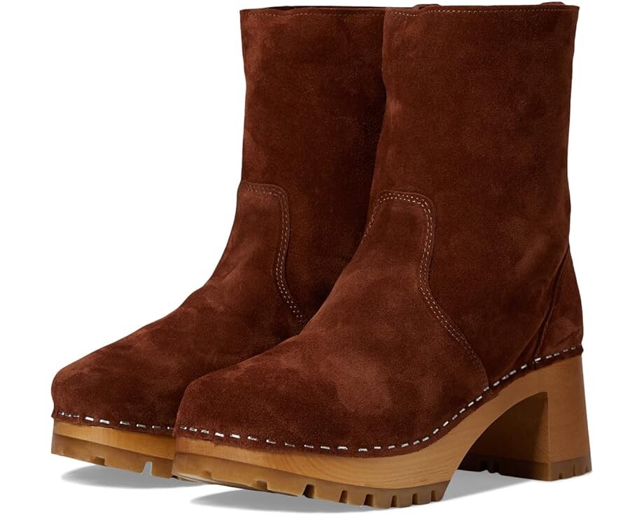 

Ботинки Swedish Hasbeens Suede Teddy Boot, цвет Cognac