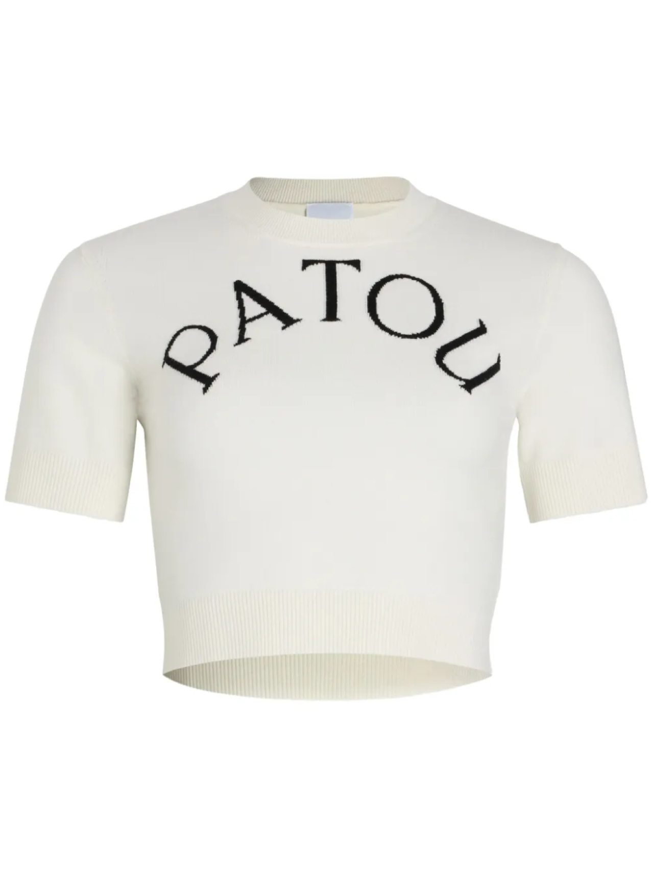 

Patou укороченная футболка с жаккардовым логотипом, белый