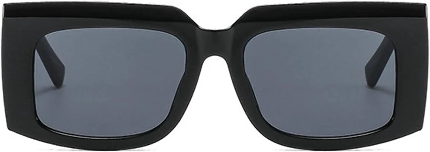 

Солнцезащитные очки Willochra Square Punk для женщин, большая оправа, роскошный винтажный дизайн, черные с синими линзами, солнцезащитные очки-щитки UV400, C1