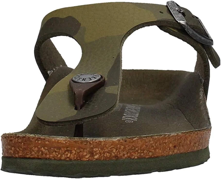 Детские шлепанцы BIRKENSTOCK Gizeh Kids 1015597 камуфляжного зеленого цвета для мальчиков — фото 4