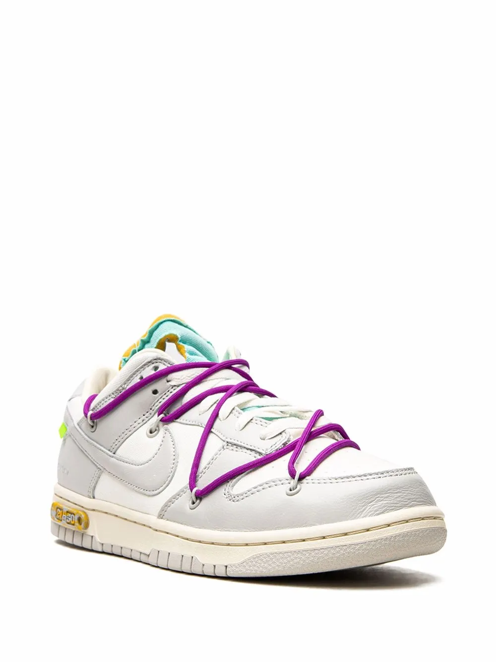Кроссовки Dunk Low из коллаборации с Off-White Nike X Off-White, белый — фото 2