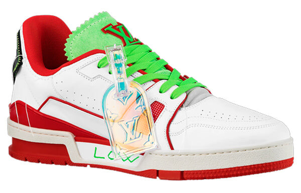 Кроссовки trainer sneakers 'white red green for new york' Louis Vuitton, белый — фото 2