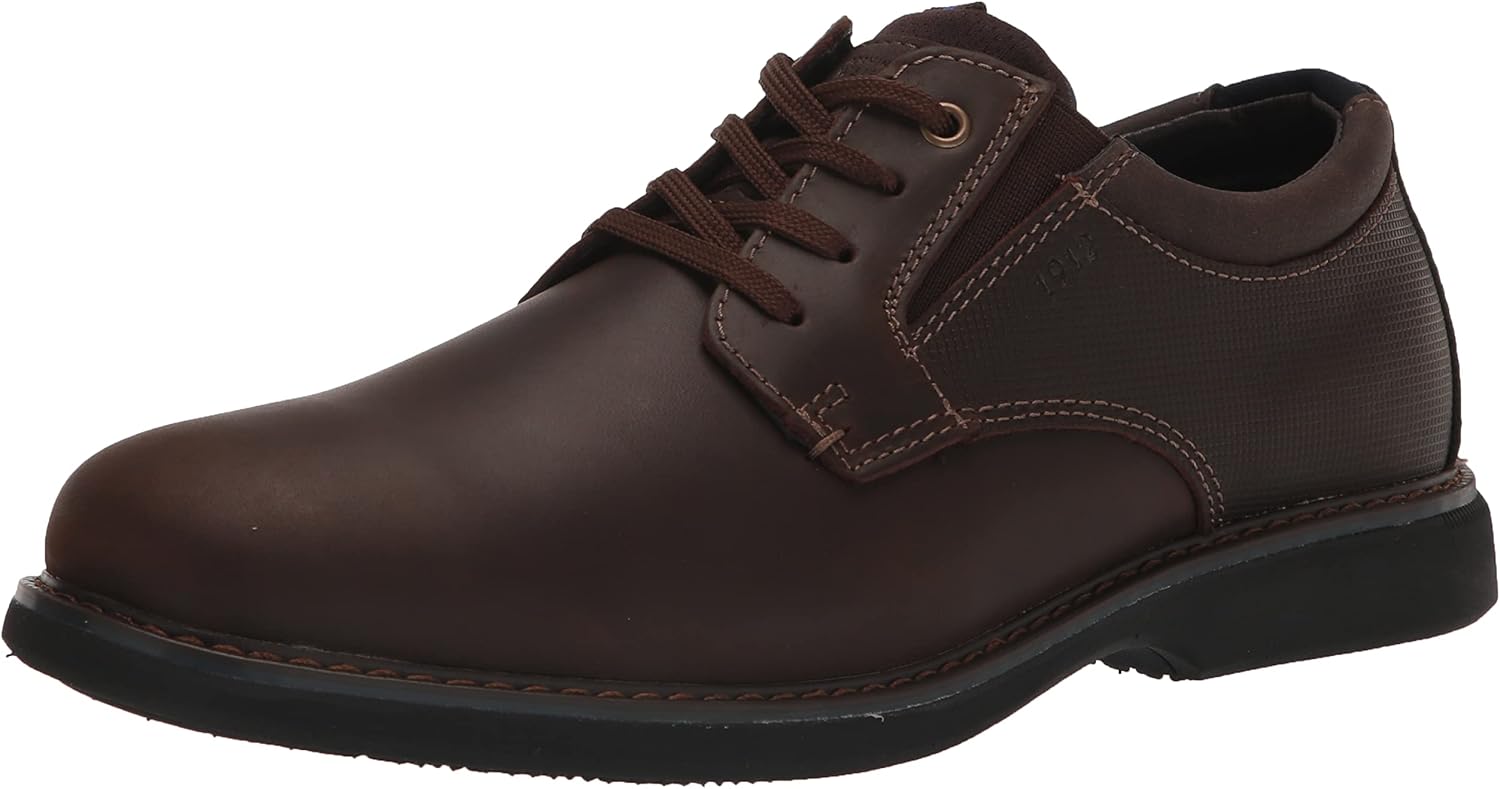 

Мужские оксфорды Nunn Bush Otto с цельной кожаной шнуровкой и легкой подошвой, коричневый