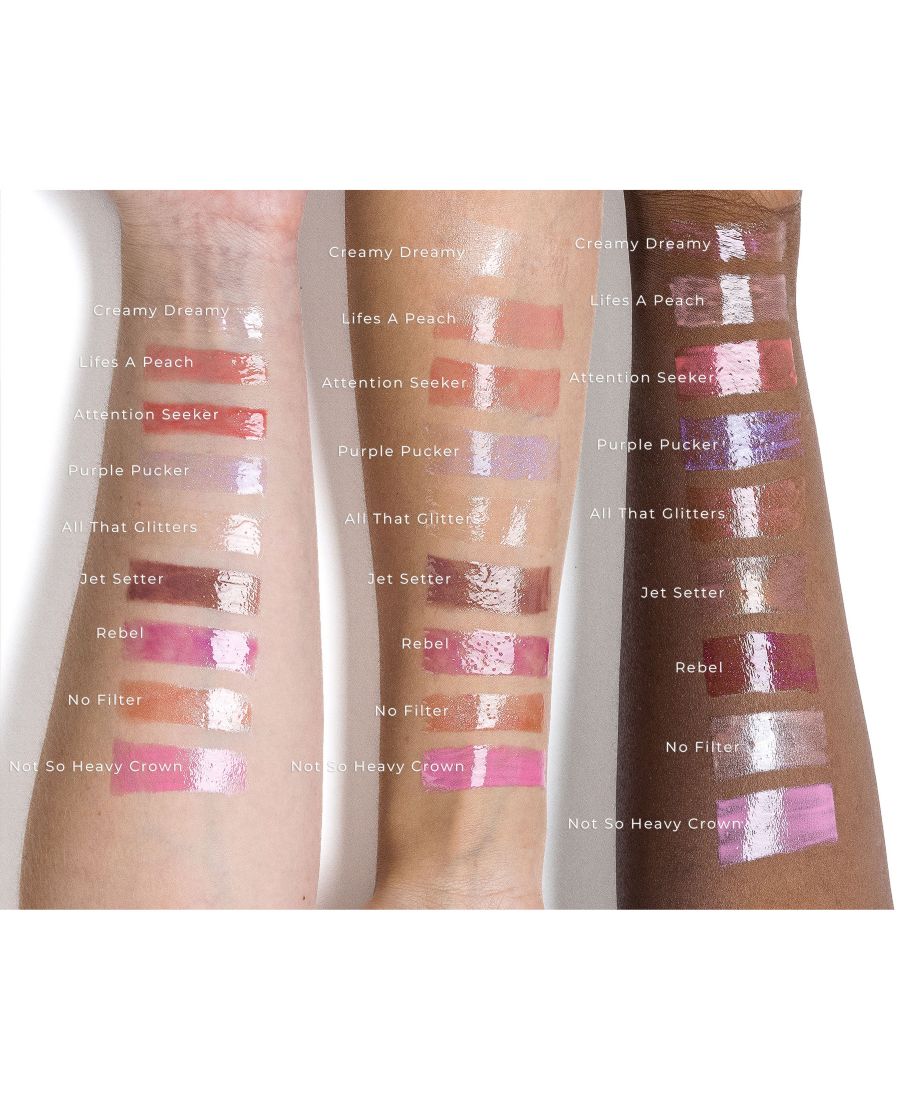 Блеск для губ Larger Than Life All That Glitters Lip Plumping Gloss, 0,14 унции Rinna Beauty, розовый — фото 3