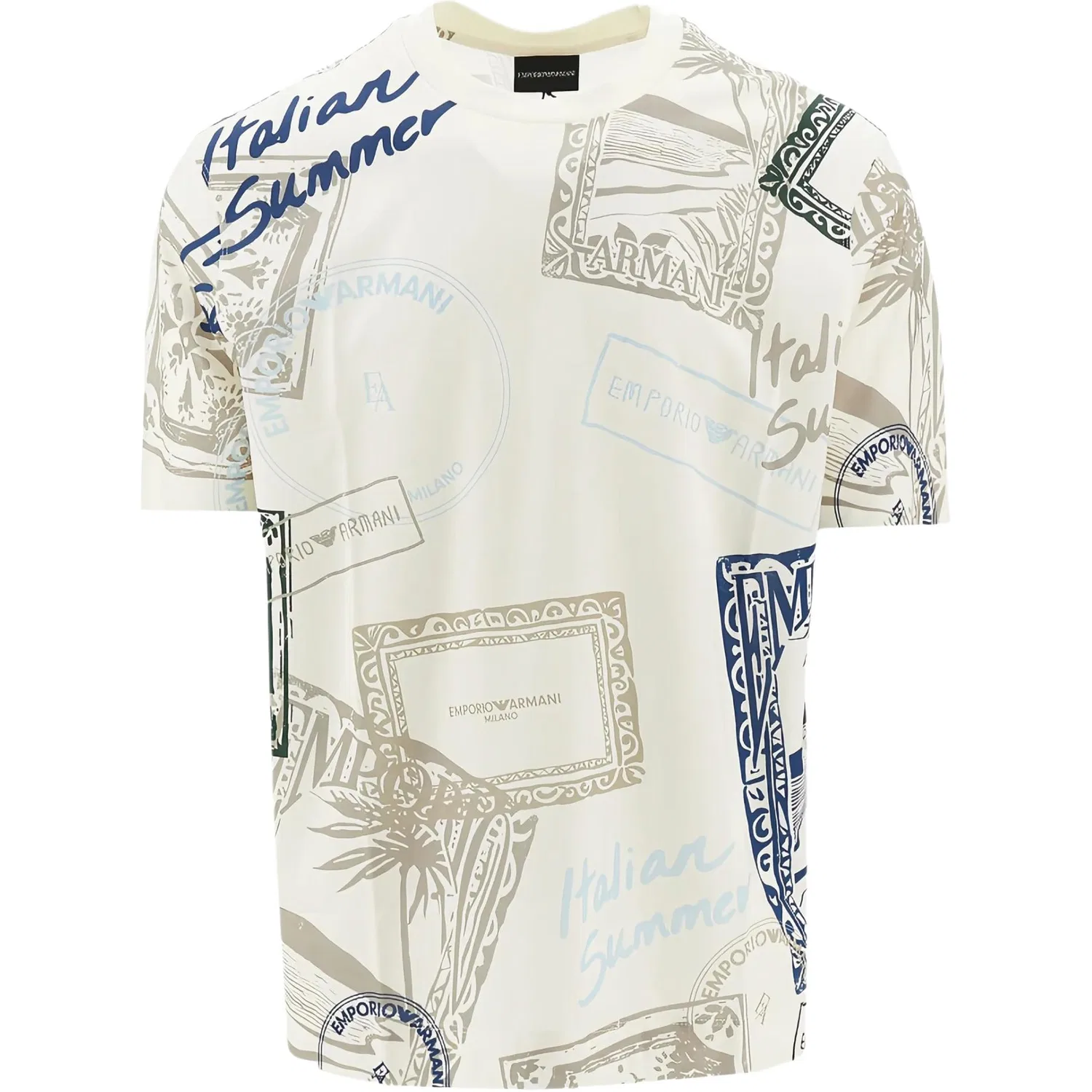 Футболка All-Over Print EMPORIO ARMANI, White