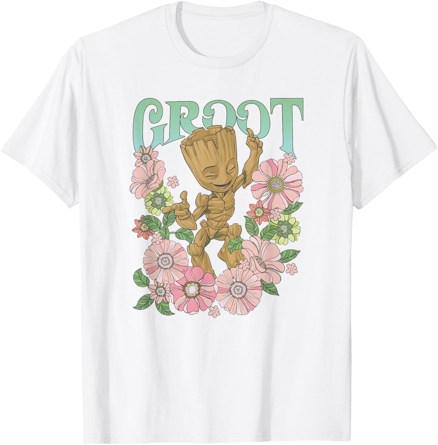 

Футболка Marvel Guardians of the Galaxy Groot Floral Dance Poster, белая