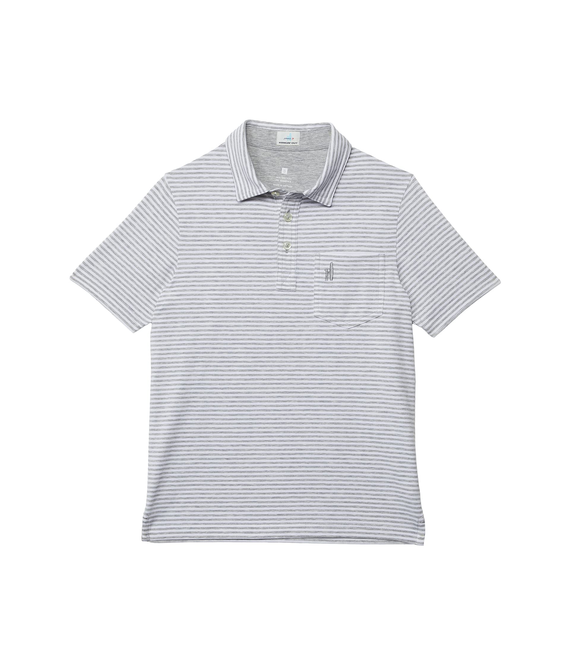 

Поло johnnie-O Kids Dante Striped Polo, Heathered Gray