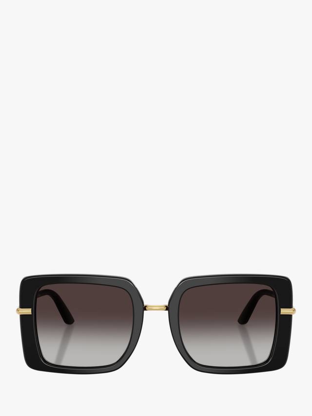 DG4491 женские квадратные солнцезащитные очки Dolce & Gabbana, Black/Grey Gradient — фото 2