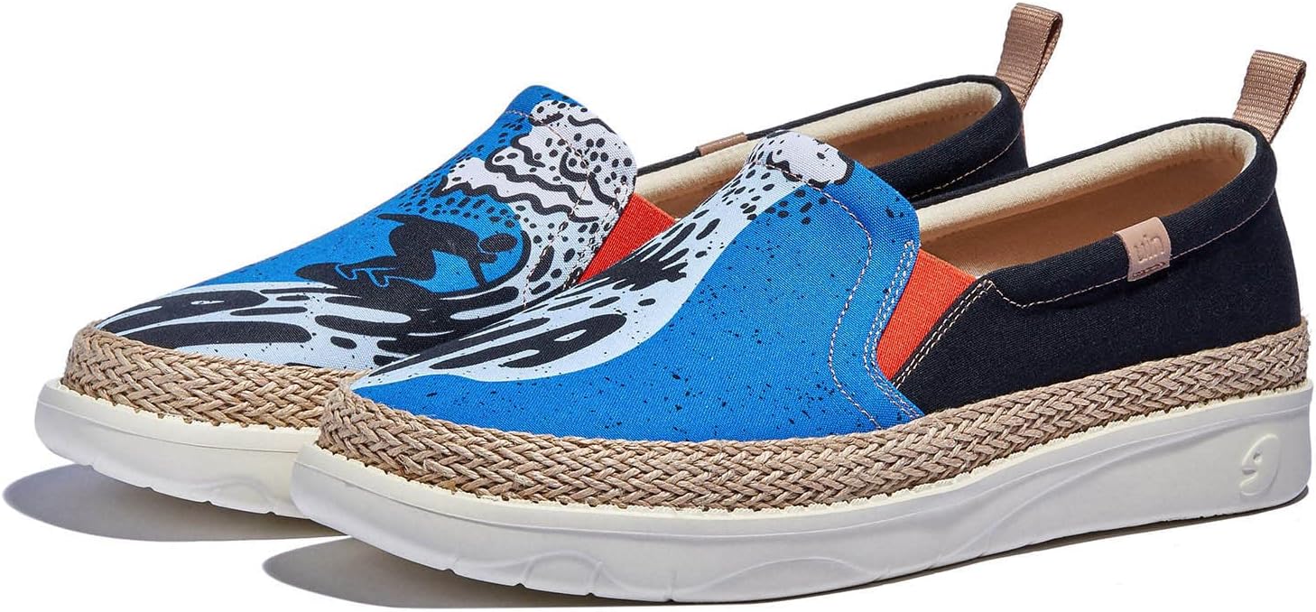 

Мужские лоферы UIN с художественной росписью, слипоны для повседневной носки и путешествий, легкие и удобные, кроссовки для ходьбы, серия Tarragona, Tarragona Ⅰ- Aloha