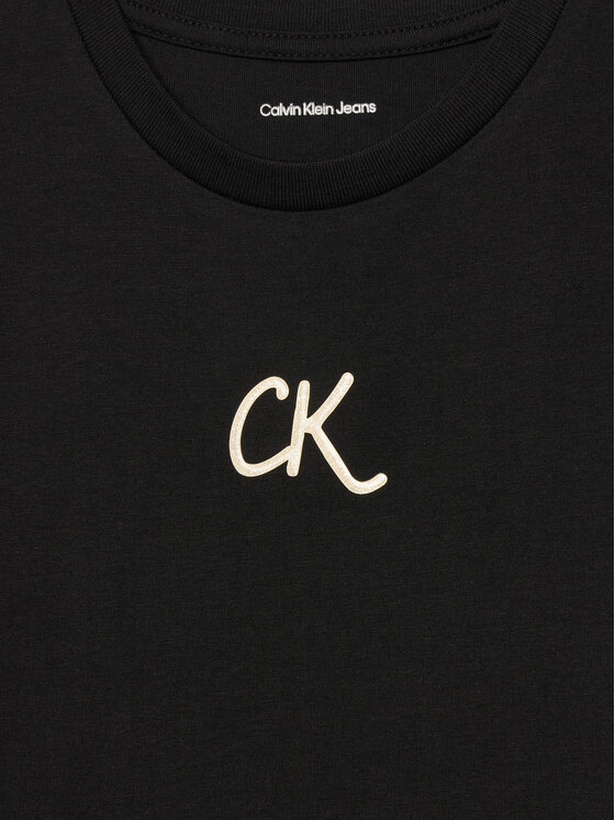 Облегающая футболка Glitter IG0IG02972 D Calvin Klein Jeans, черный — фото 3