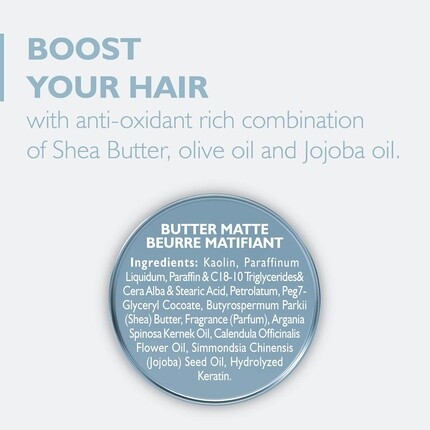 Глина для укладки волос Butter Matte Grooming Texture для всех типов волос Extra Matte Finish Без запаха Сильная фиксация Saryna Key — фото 2
