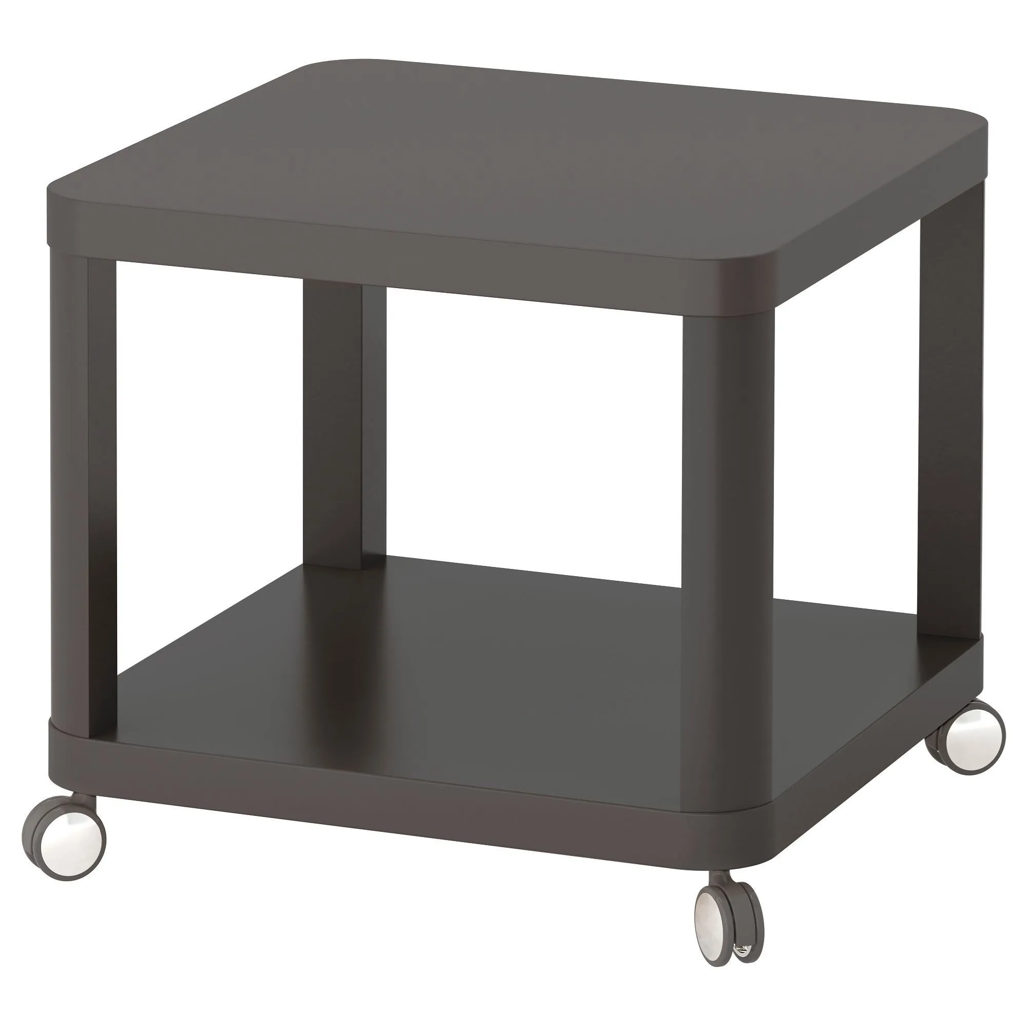 Приставной столик на колесиках, серый, 50x50 см, TINGBY IKEA