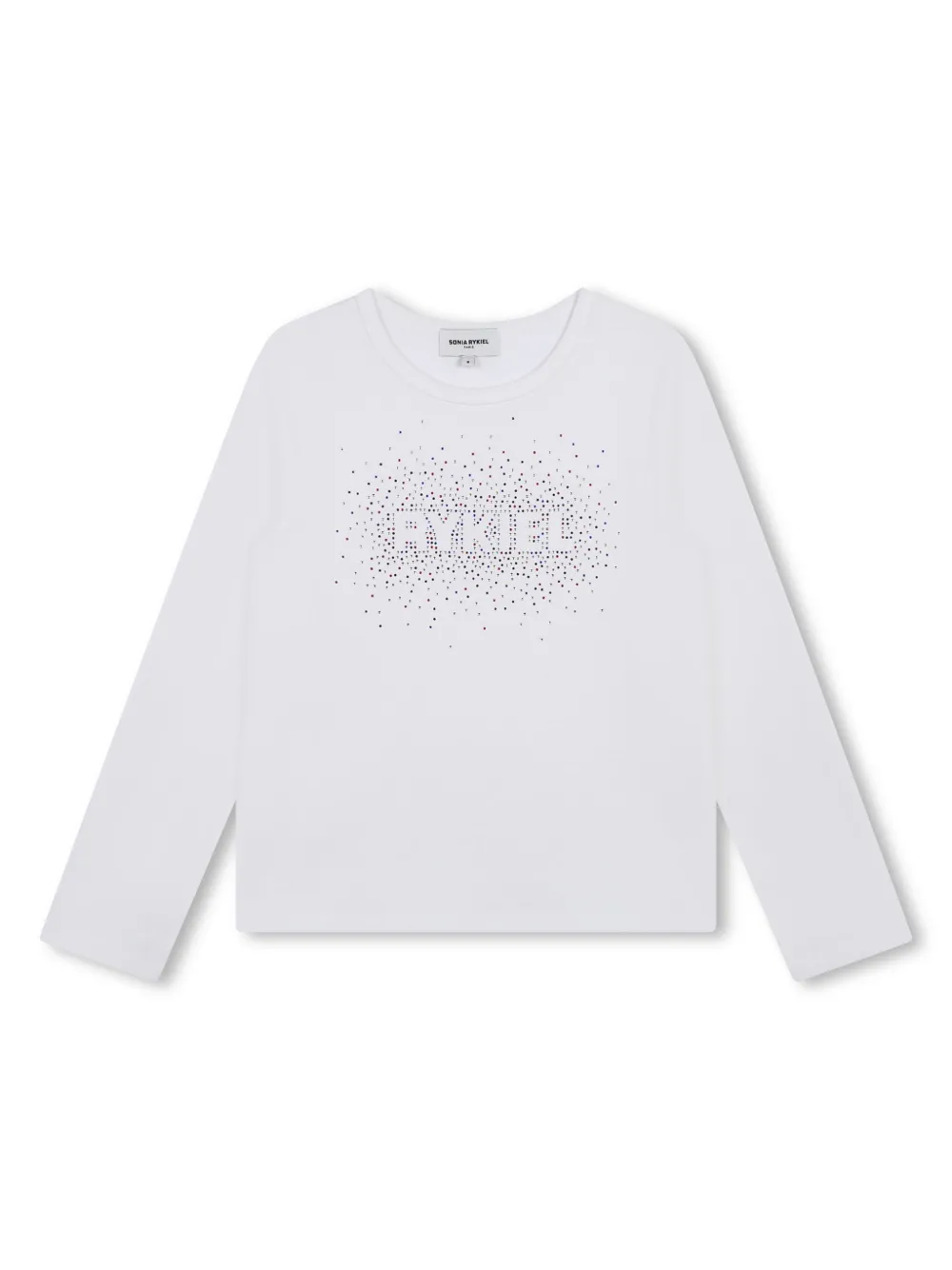 

Футболка с логотипом из страз SONIA RYKIEL ENFANT, белый