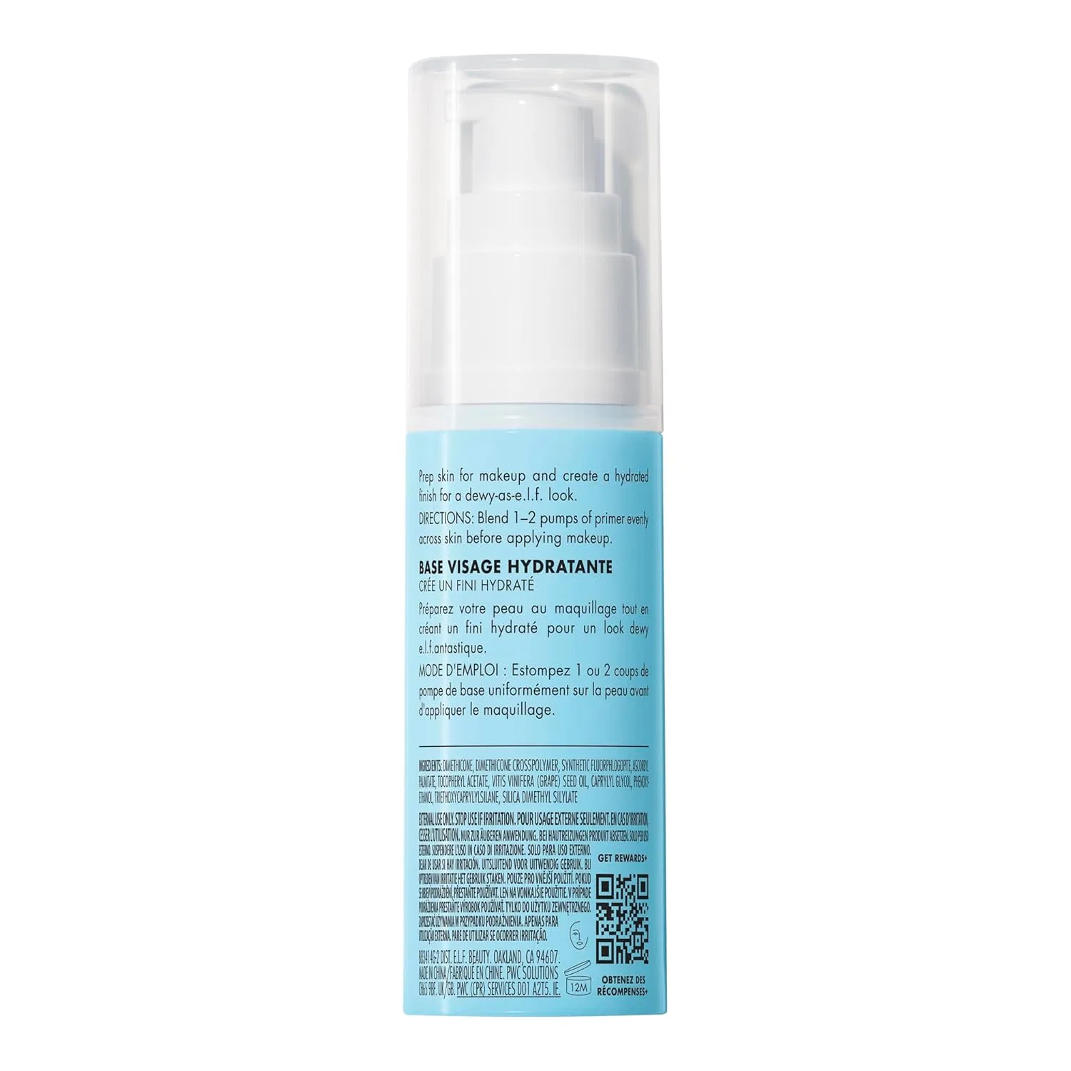 Увлажняющая основа-праймер для лица e.l.f. Hydrating Face Primer, прозрачная E.L.F. — фото 2