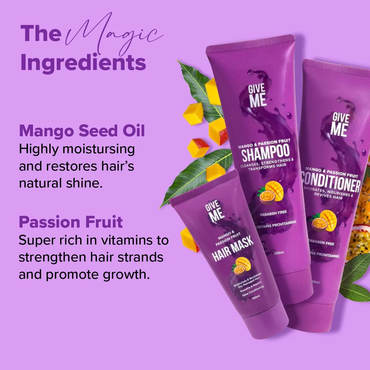Набор для ухода за сухими и поврежденными волосами «Mango & Passion Fruit» от Give Me Cosmetics Give Me — фото 4