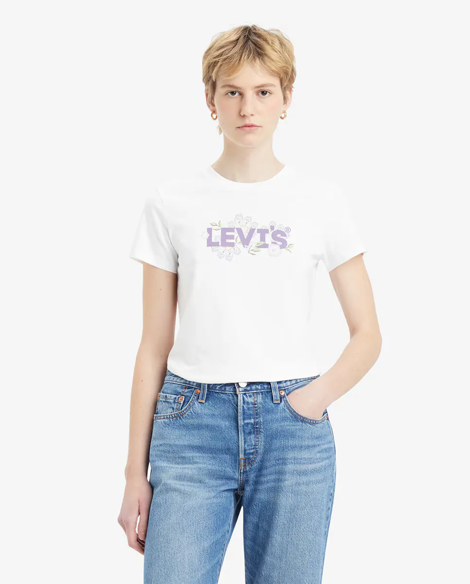 

Женская футболка с короткими рукавами Levi's, цвет Blanco Hielo