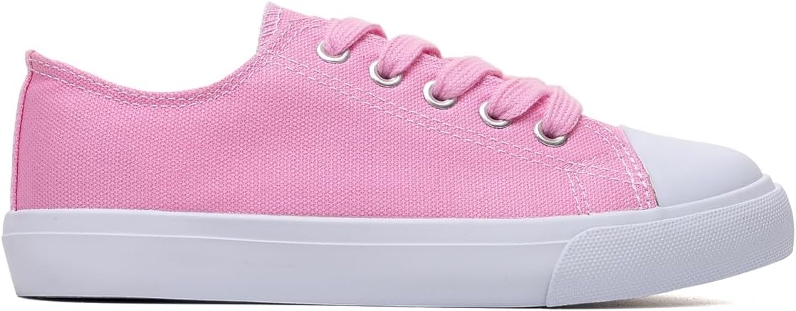 Классические унисекс кеды Fashion Supply с низким верхом из ткани - повседневная обувь на шнуровке для мальчиков, девочек и малышей с резиновой подошвой, включают дополнительные белые шнурки The Fashion Supply — фото 4