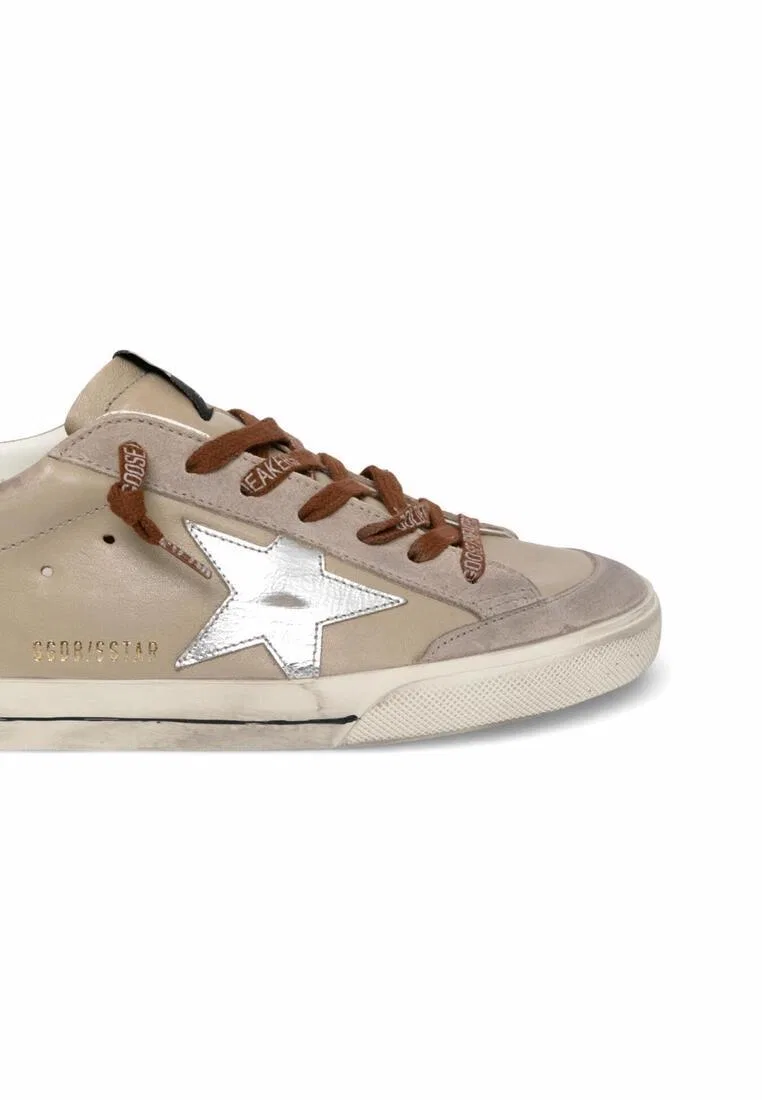 Кроссовки мужские, кожаные Golden Goose, бежевый — фото 4