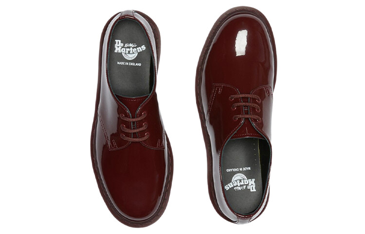 Женская повседневная обувь унисекс с низким верхом красного цвета Dr.Martens — фото 3