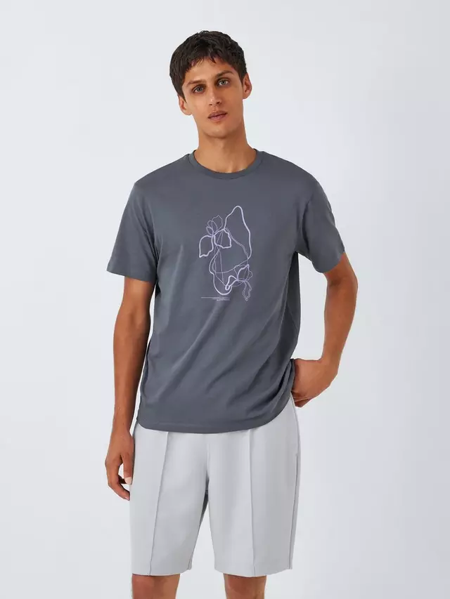 

Футболка Kin Botanical, цвет grey/purple