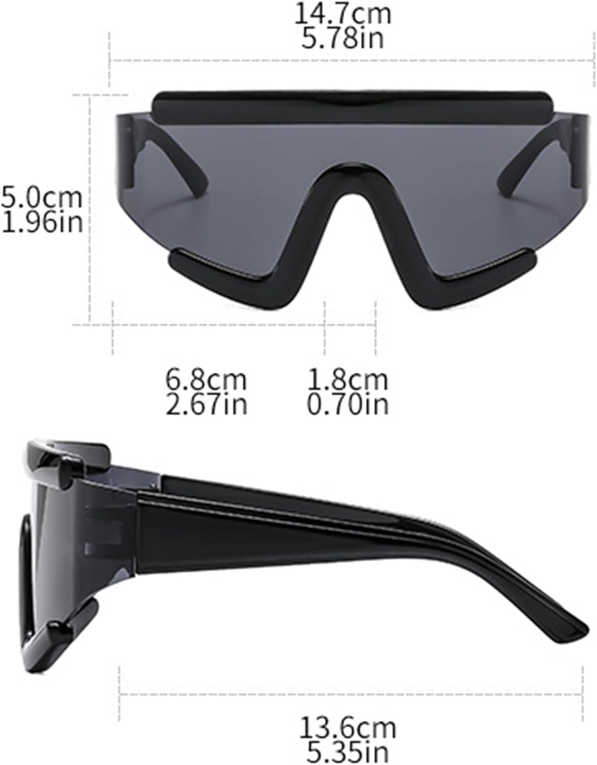 

bullabulling Большие нестандартные солнцезащитные очки с плоской верхней частью, цельные, с защитой от УФ-излучения, спортивные, в стиле 80-х, очки-маски для женщин и мужчин, C1