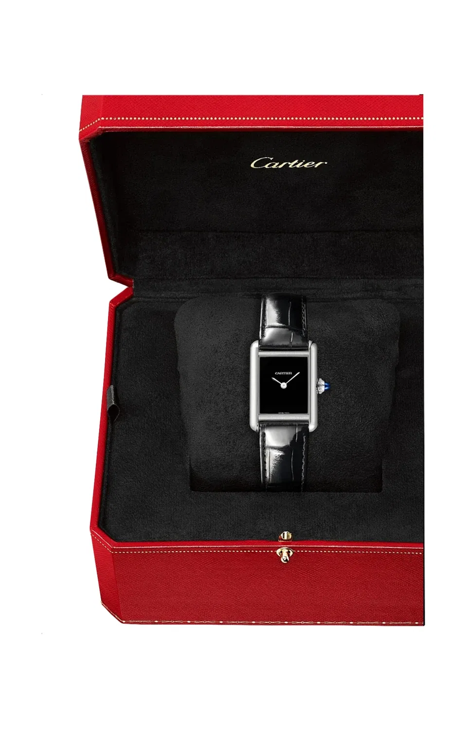 Tank Must de CARTIER, маленькая модель, сталь, кварц - WSTA0071, черный — фото 2