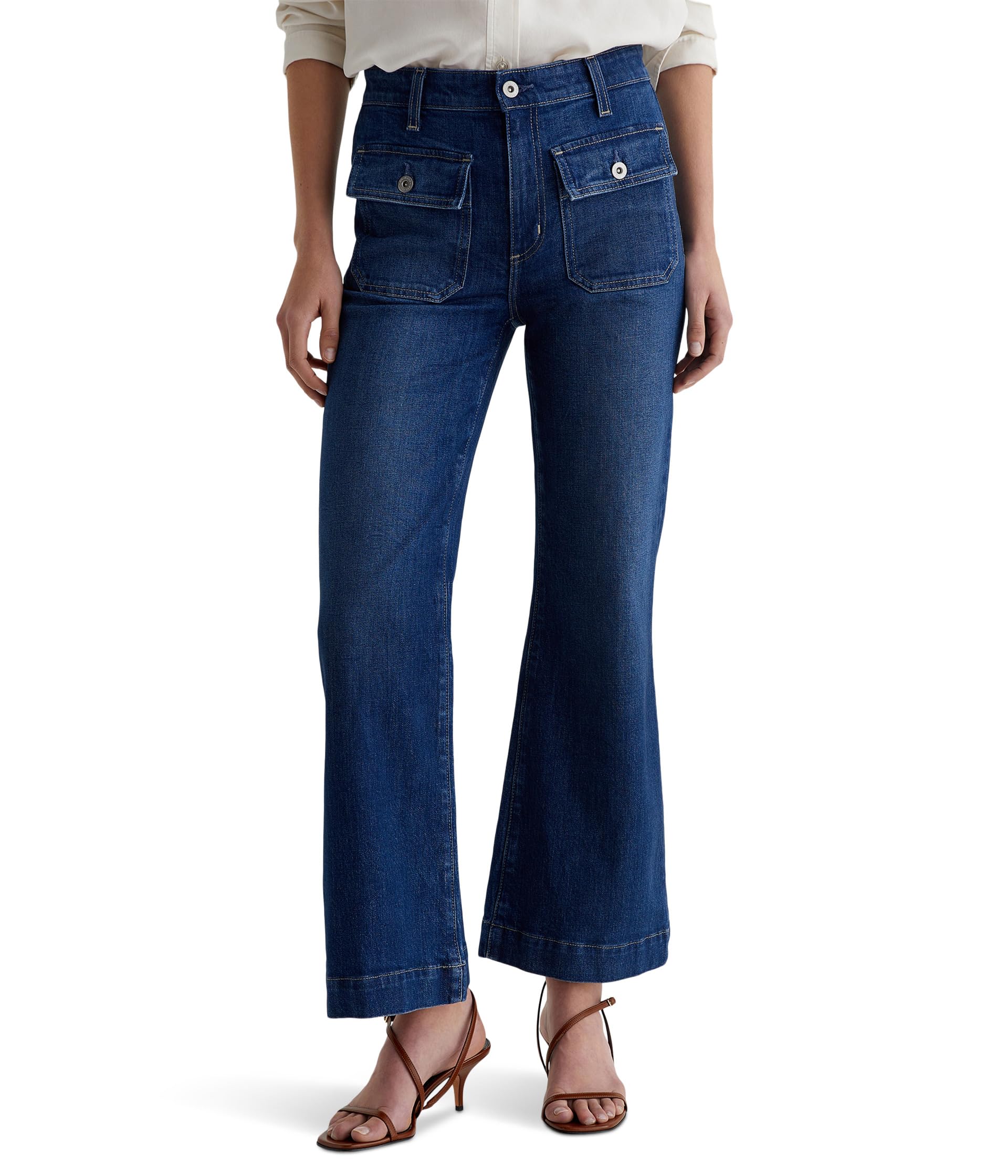 

Джинсы AG Jeans Bonnie Mid Rise Relaxed Flare in Shallow, цвет Shallow