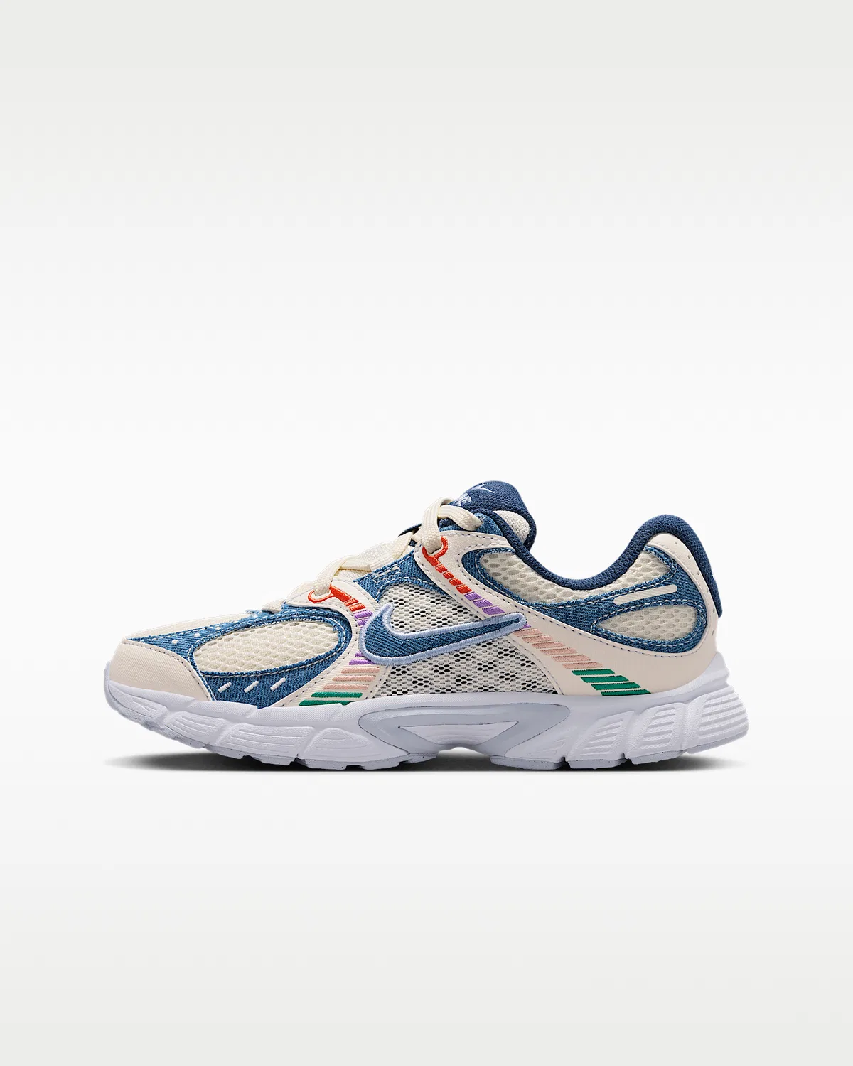 Детские кроссовки Nike V5 RNR, Soft Pearl/Blue Denim/Malachite/Midnight Navy
