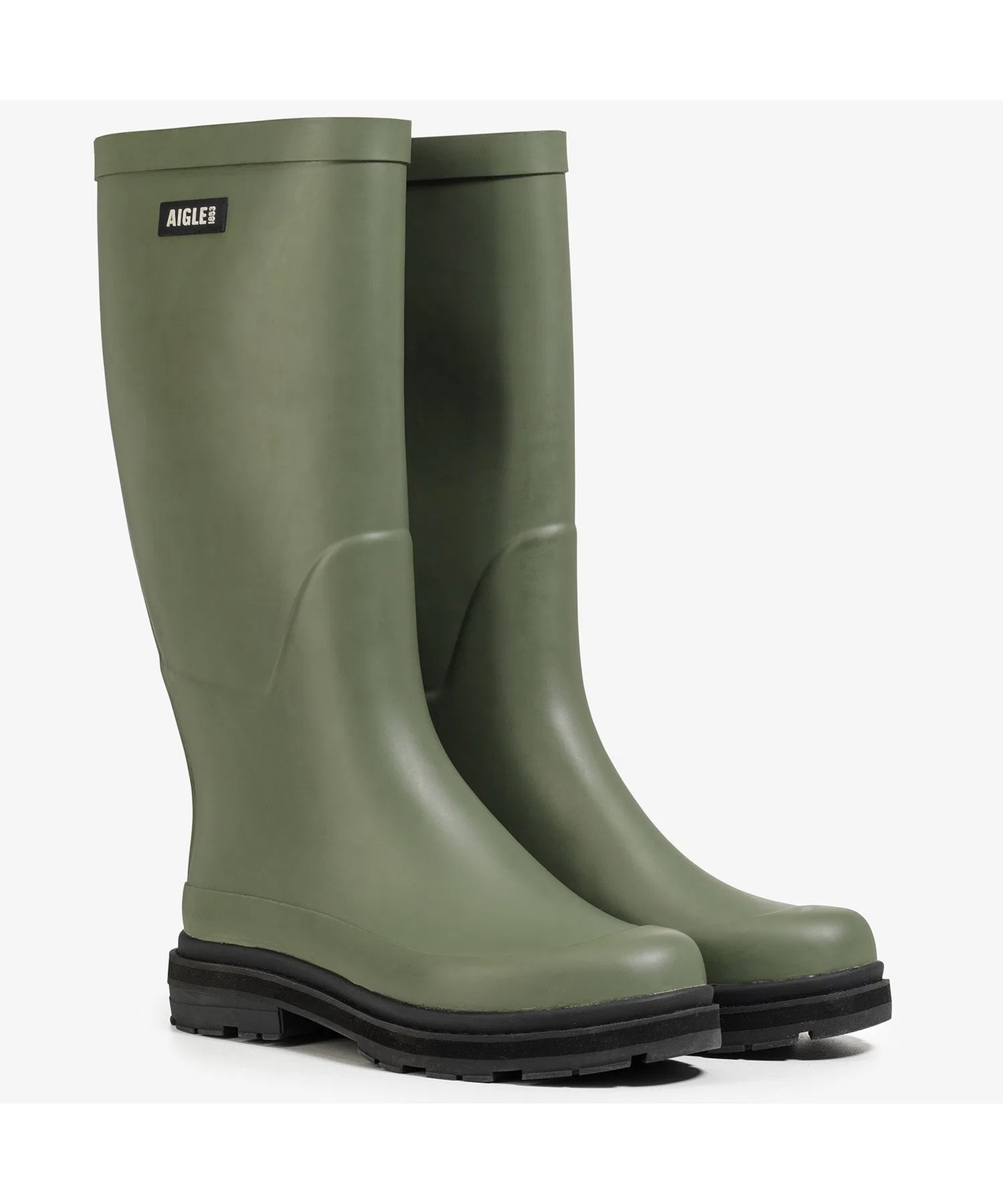 Мужские резиновые сапоги AIGLE Ultra Rain оливковые — фото 2