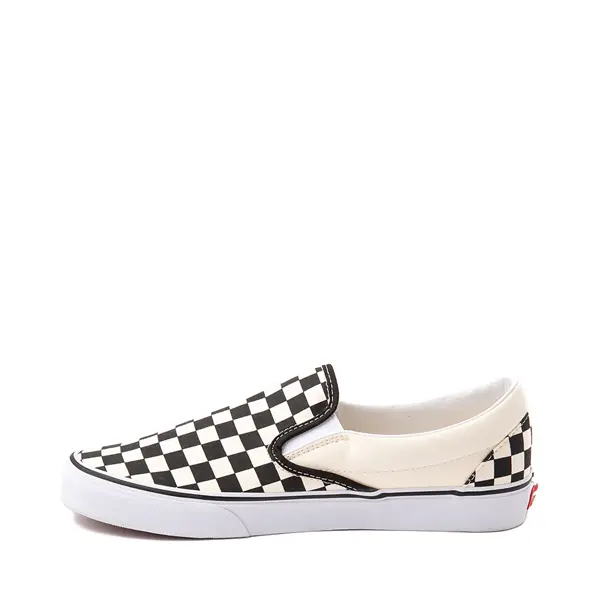 Кроссовки для скейтбординга Vans без шнуровки в шахматном порядке, черно-белый — фото 4