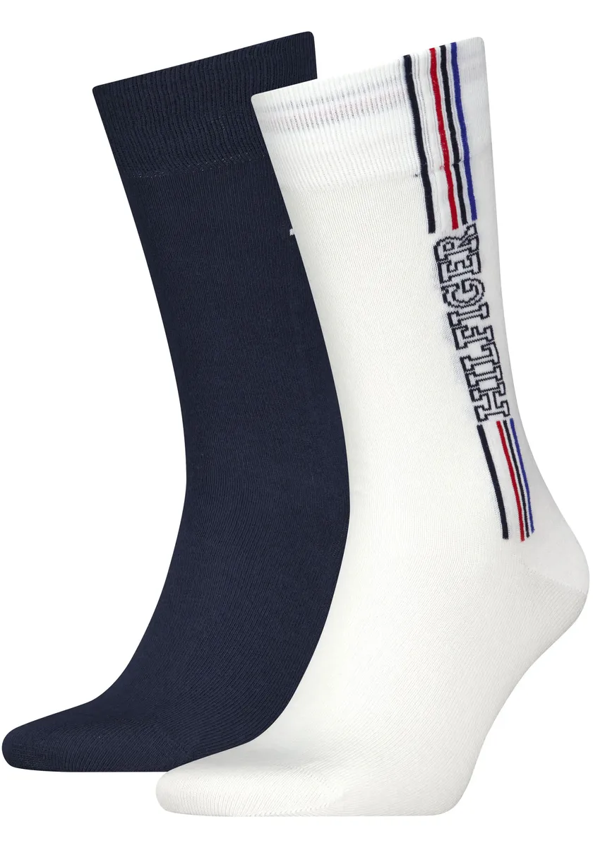 

Носки Tommy Hilfiger (2 шт.) с вышитым логотипом, голубой